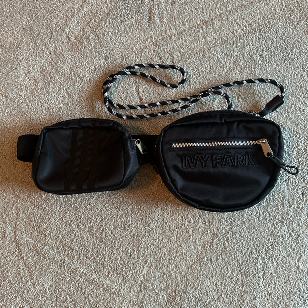 IVY PARK x Adidas Black Dual Pocket Belt Bag